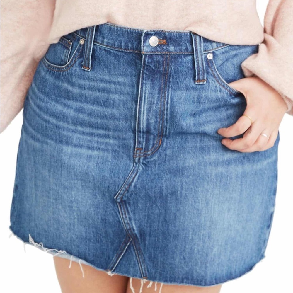 Madewell Eco Edition Rigid Denim A-line Miniskirt
